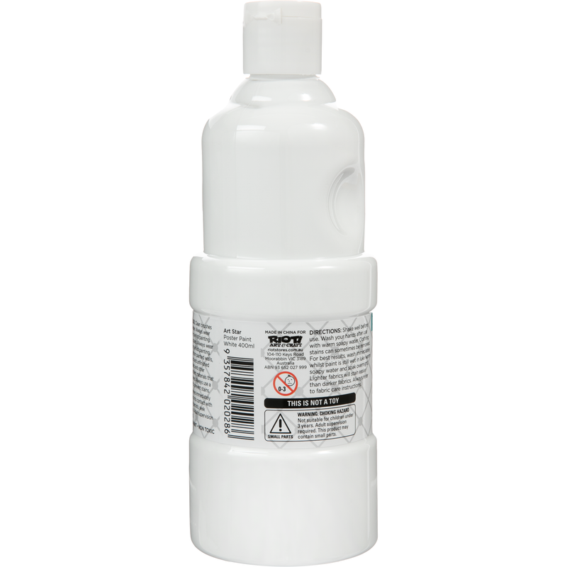 Light Gray Art Star Poster Paint White 400ml Kids Paints