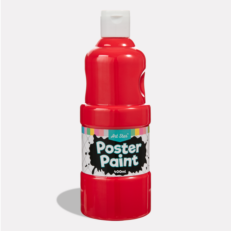 White Smoke Art Star Poster Paint Red 400ml Kids Paints