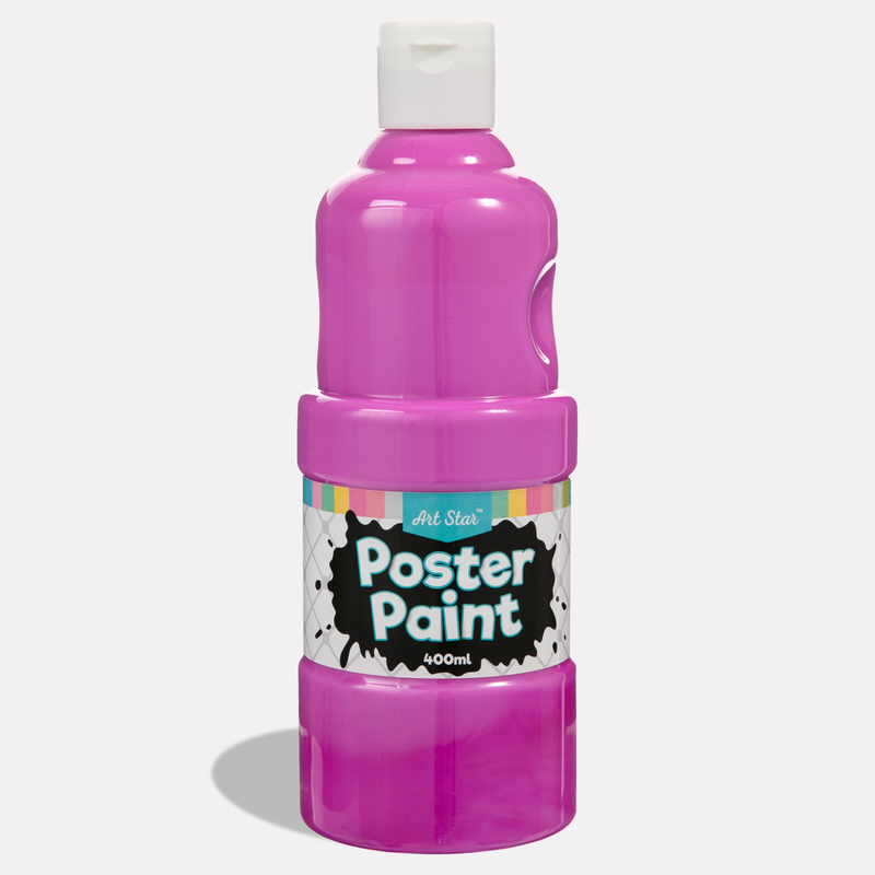 White Smoke Art Star Poster Paint Pink 400ml Kids Paints