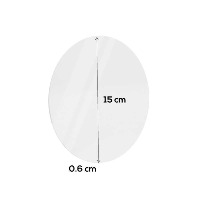 White Smoke Urban Crafter Round Acrylic Board Blank 15x15x0.3cm (4 Pieces) Craft Basics