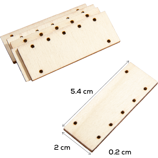 Antique White Simply DIY Plywood Jewellery Rectangle Pendant 55x20mm (6 Pieces) Beading