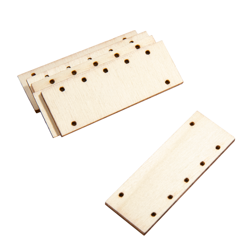 Antique White Simply DIY Plywood Jewellery Rectangle Pendant 55x20mm (6 Pieces) Beading