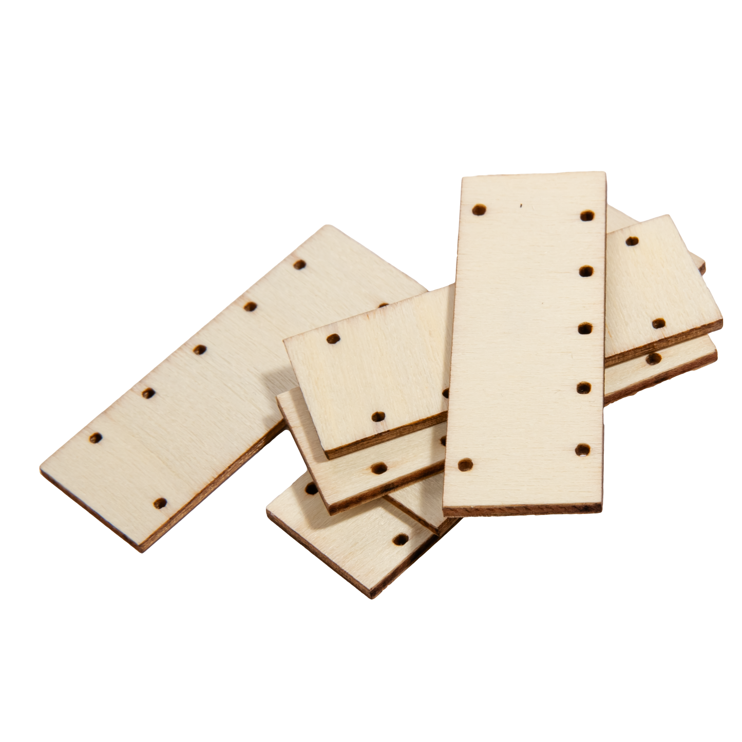 Wheat Simply DIY Plywood Jewellery Rectangle Pendant 55x20mm (6 Pieces) Beading