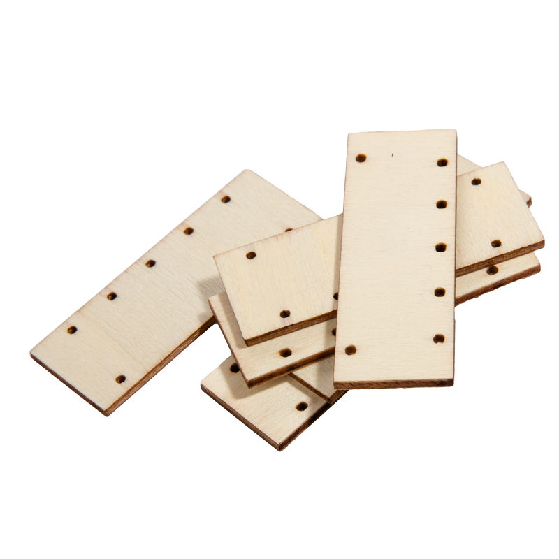 Wheat Simply DIY Plywood Jewellery Rectangle Pendant 55x20mm (6 Pieces) Beading