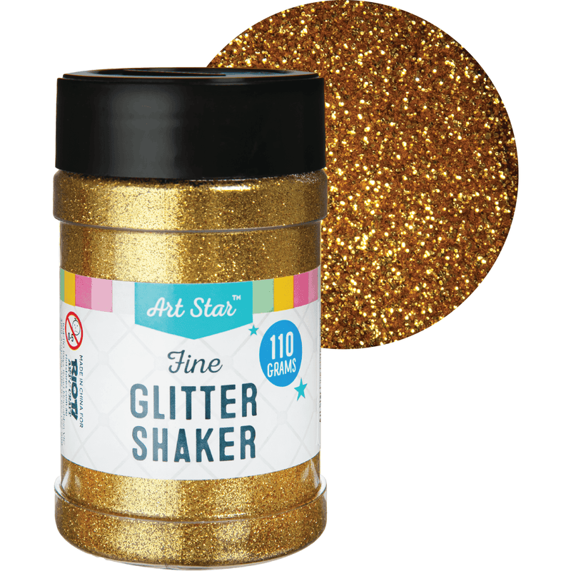 Sienna Art Star Fine Glitter Shaker Gold - 110g Craft Basics