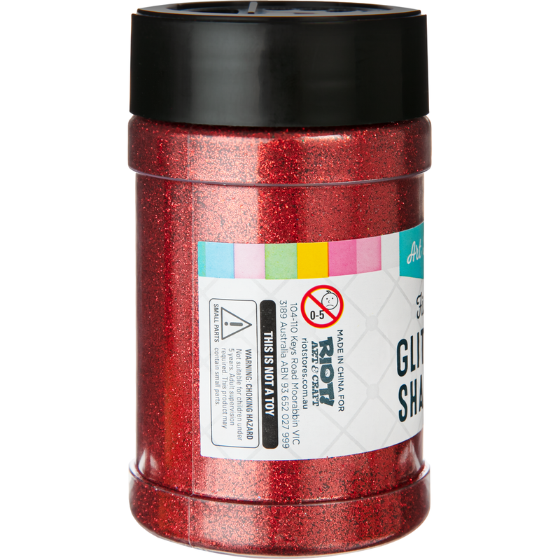 Sienna Art Star Fine Glitter Shaker-Red 110g Craft Basics