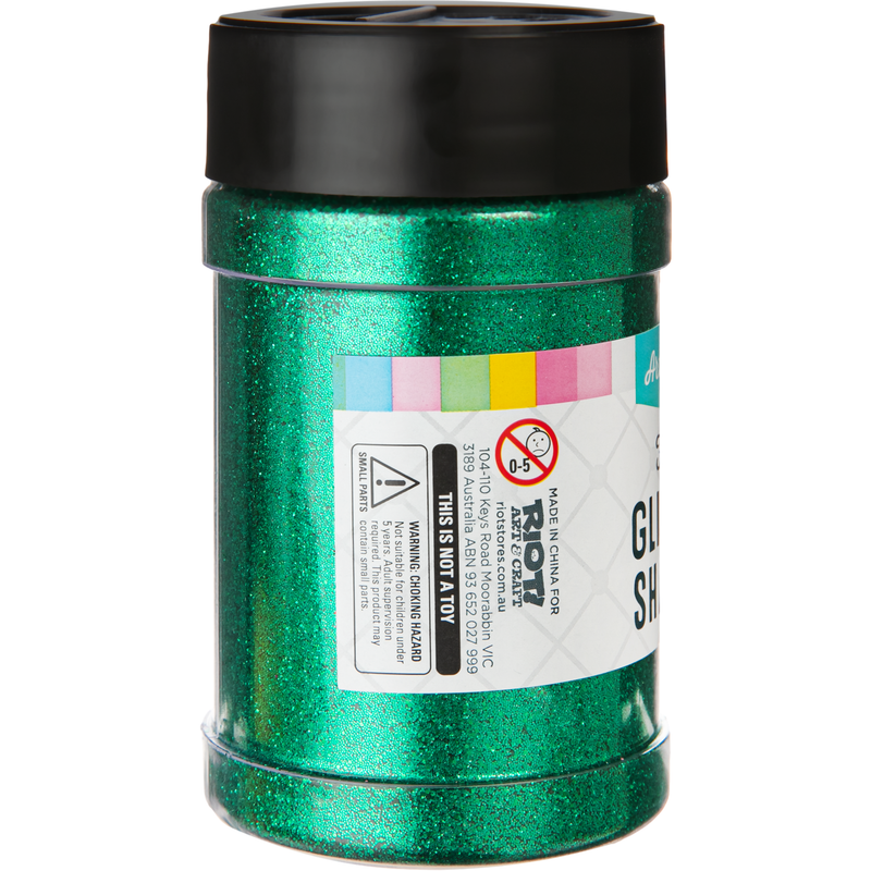 Light Gray Art Star Fine Glitter Shaker-Green 113g Craft Basics