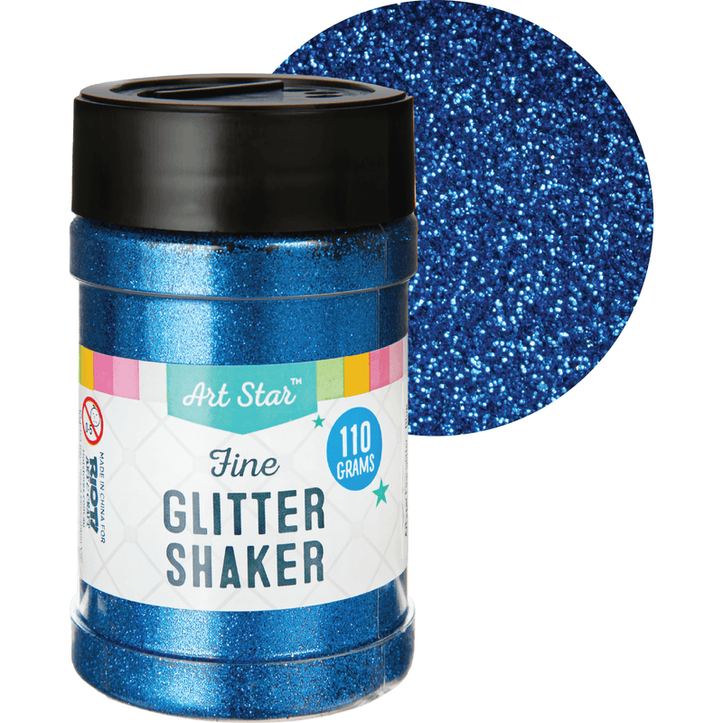 Light Gray Art Star Fine Glitter Shaker-Blue 110g Craft Basics