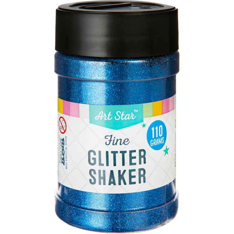 Light Gray Art Star Fine Glitter Shaker-Blue 110g Craft Basics