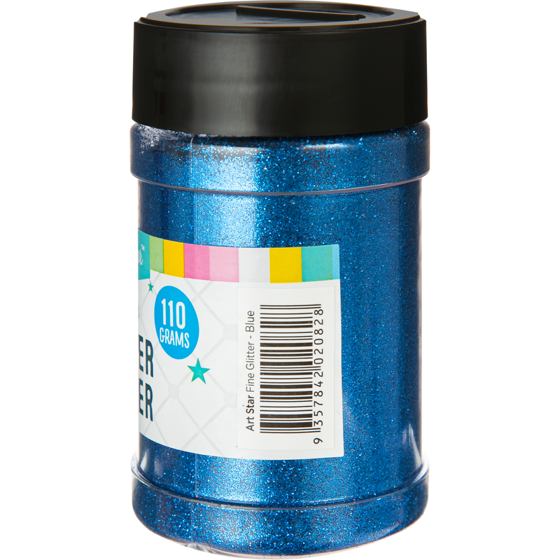 Light Gray Art Star Fine Glitter Shaker-Blue 110g Craft Basics