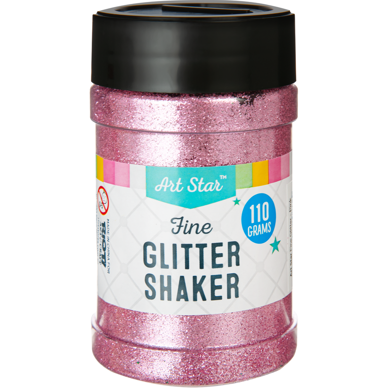 Thistle Art Star Fine Glitter Shaker-Pink 110g Craft Basics