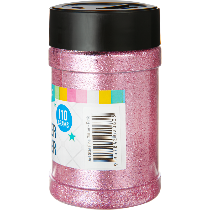 Rosy Brown Art Star Fine Glitter Shaker-Pink 110g Craft Basics