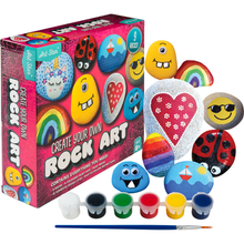Gray Art Star Monster Rock Art Kit Contains 9 Rocks Kids Craft Kits