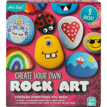 Maroon Art Star Monster Rock Art Kit Contains 9 Rocks Kids Craft Kits