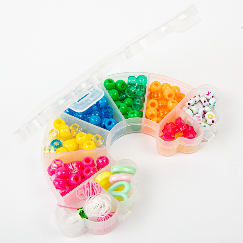 White Smoke Art Star Rainbow Pony Bead Jewellery Making Kit Kids Craft Kits