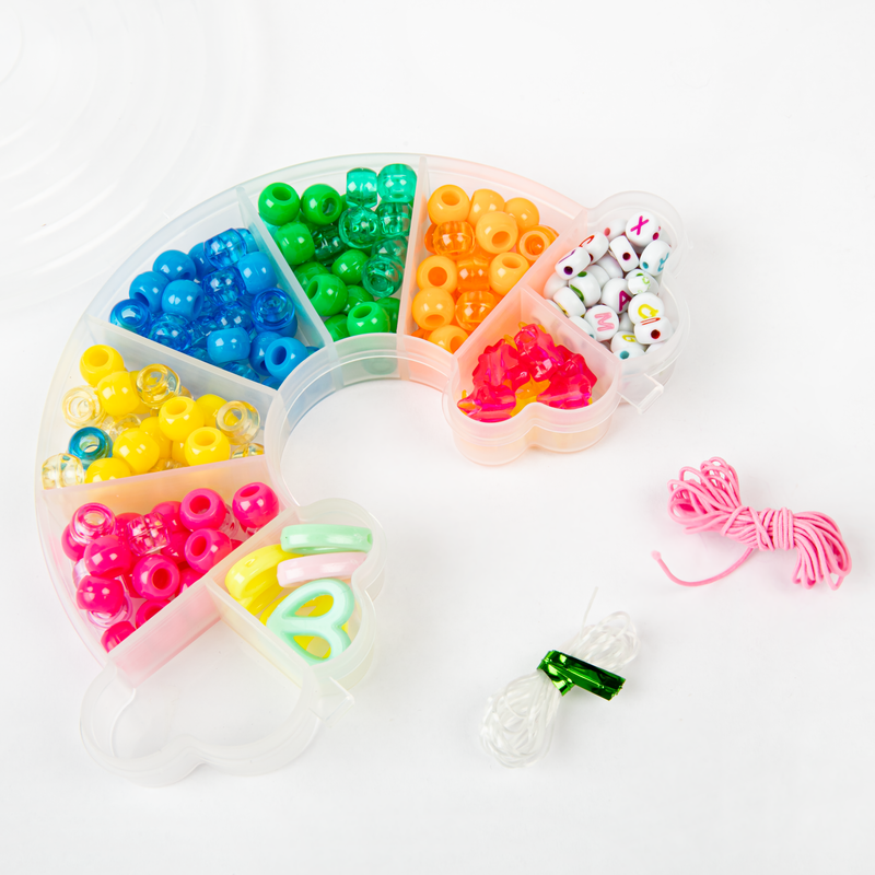 White Smoke Art Star Rainbow Pony Bead Jewellery Making Kit Kids Craft Kits