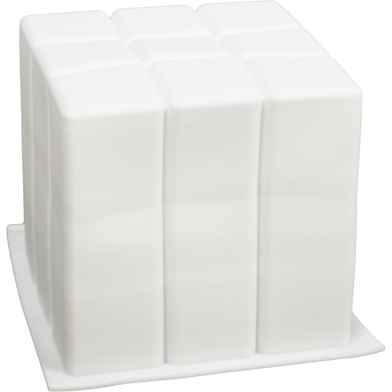 Light Gray Urban Crafter Rubik's Cube Candle Mould Size 80x80x62mm Candle Making