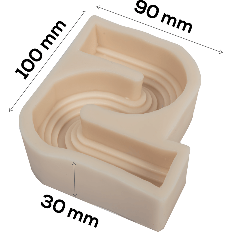 Tan Urban Crafter S Shaped Candle Mould 105x90x31mm Candle Making