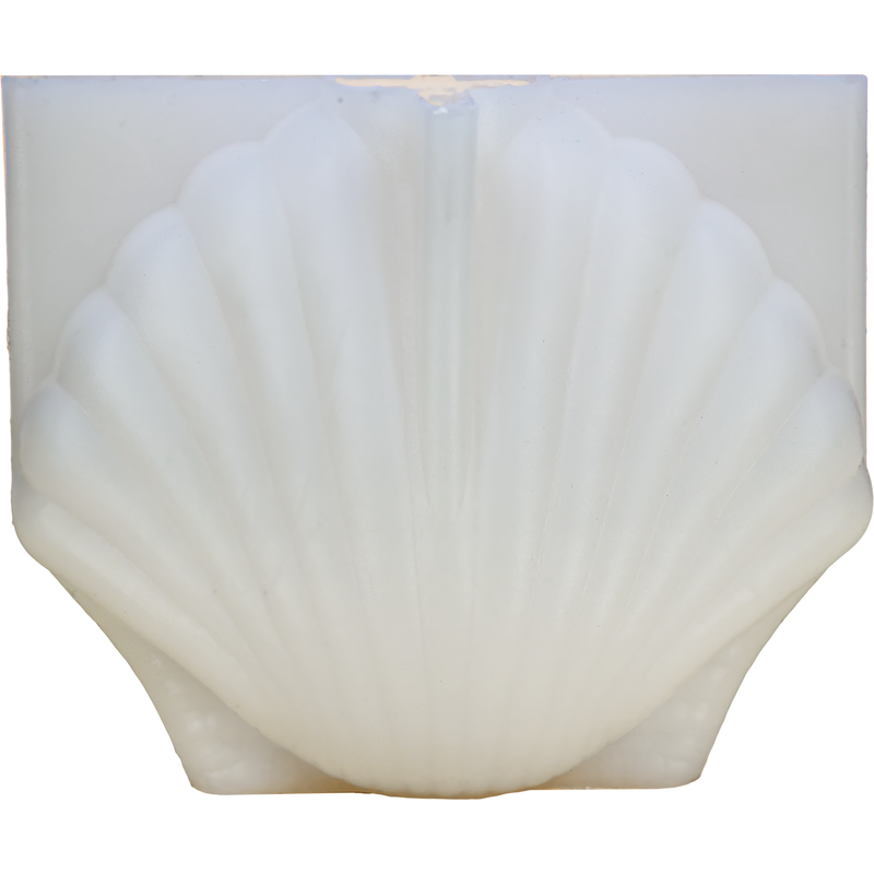 Light Gray Urban Crafter Scallop Shell Candle Mould 167x90x140mm Candle Making