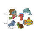 Dim Gray Art Star Mould and Paint Plaster Under The Sea Adventures (6 Magnets) Kids Craft Kits