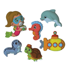 Dim Gray Art Star Mould and Paint Plaster Under The Sea Adventures (6 Magnets) Kids Craft Kits