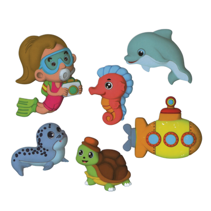 Dim Gray Art Star Mould and Paint Plaster Under The Sea Adventures (6 Magnets) Kids Craft Kits