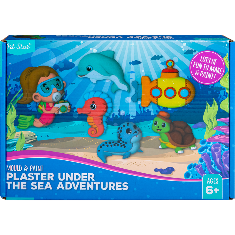 Rosy Brown Art Star Mould and Paint Plaster Under The Sea Adventures (6 Magnets) Kids Craft Kits