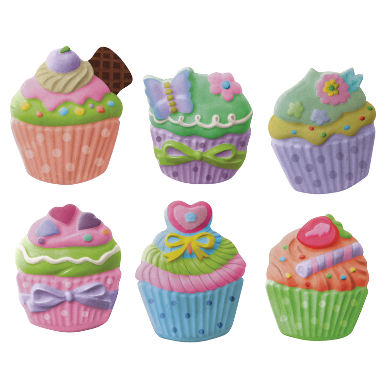 Rosy Brown Art Star Mould and Paint Plaster Cupcakes  (6 Magnets) Kids Craft Kits