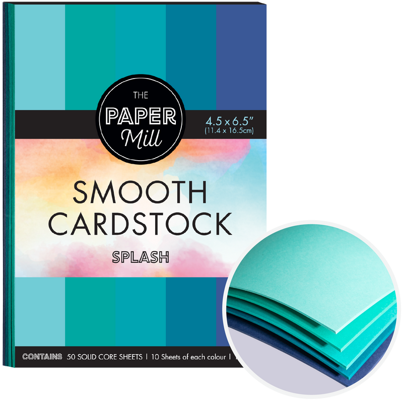 The Paper Mill Coloured Core Smooth Cardstock 180gsm 16.5x11.4cm (6.5