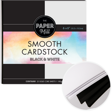 Light Gray The Paper Mill Coloured Core Smooth Cardstock 180gsm 15x15cm (6 x 6") 25 Sheets Black & White Paper Craft