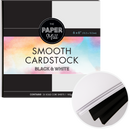 Light Gray The Paper Mill Coloured Core Smooth Cardstock 180gsm 15x15cm (6 x 6") 25 Sheets Black & White Paper Craft
