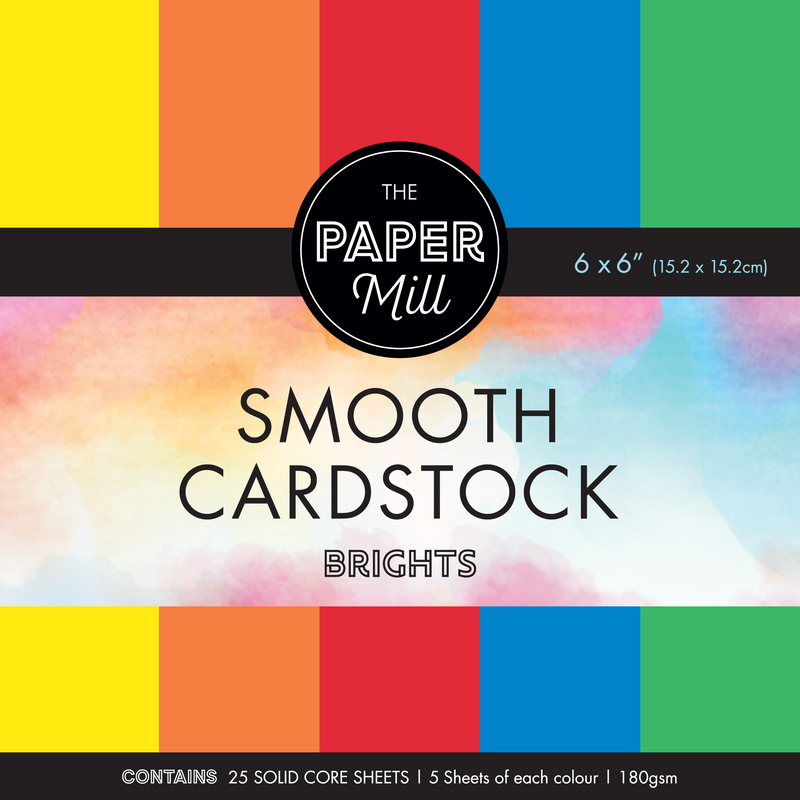 Dark Slate Gray The Paper Mill Coloured Core Smooth Cardstock 180gsm 15x15cm (6 x 6")   25 Sheets Brights Paper Craft