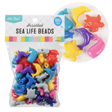 Light Gray Art Star Assorted Colour and Design Sea Life Beads 90g Pack Kids Craft Basics