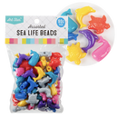 Light Gray Art Star Assorted Colour and Design Sea Life Beads 90g Pack Kids Craft Basics
