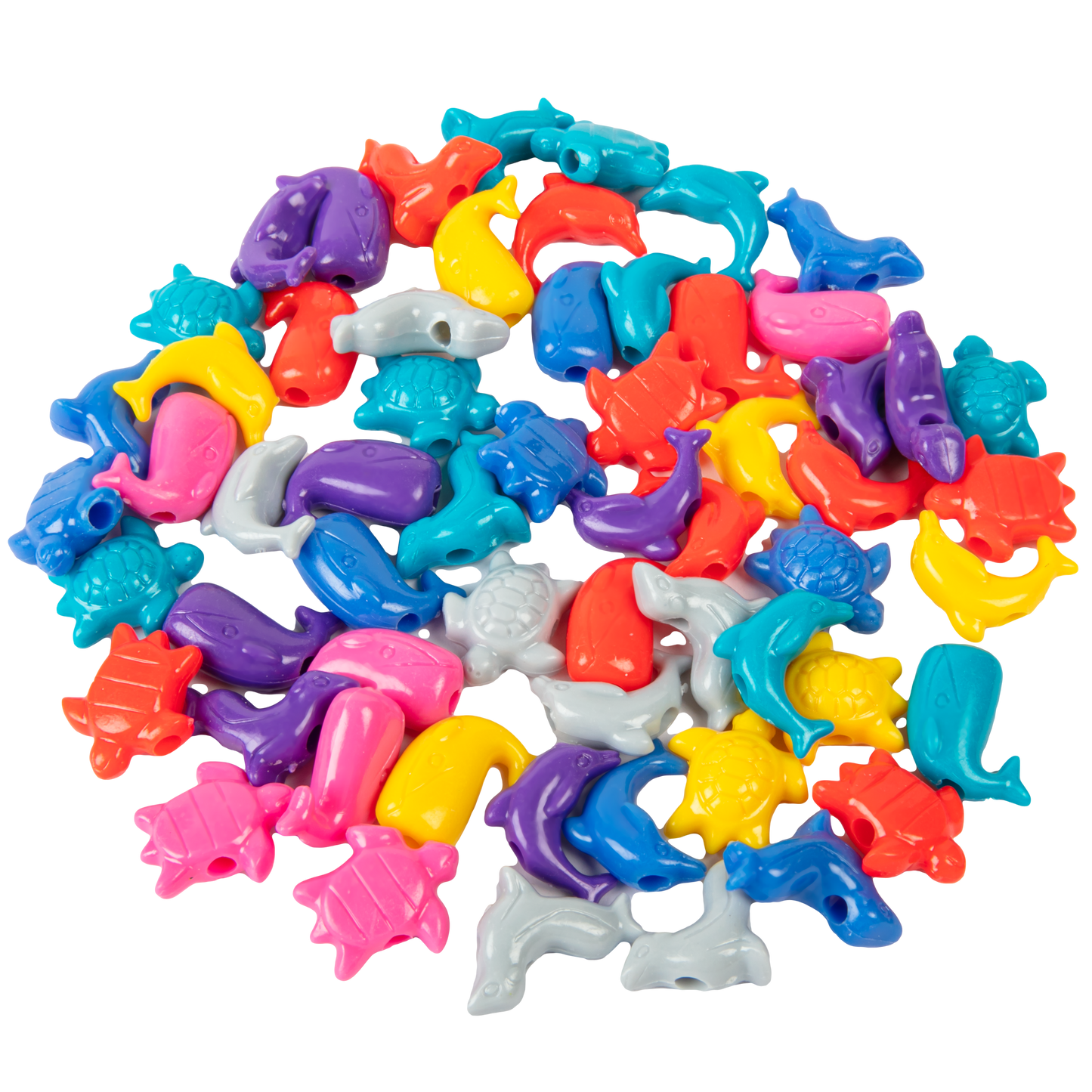 Light Sea Green Art Star Assorted Colour and Design Sea Life Beads 90g Pack Kids Craft Basics