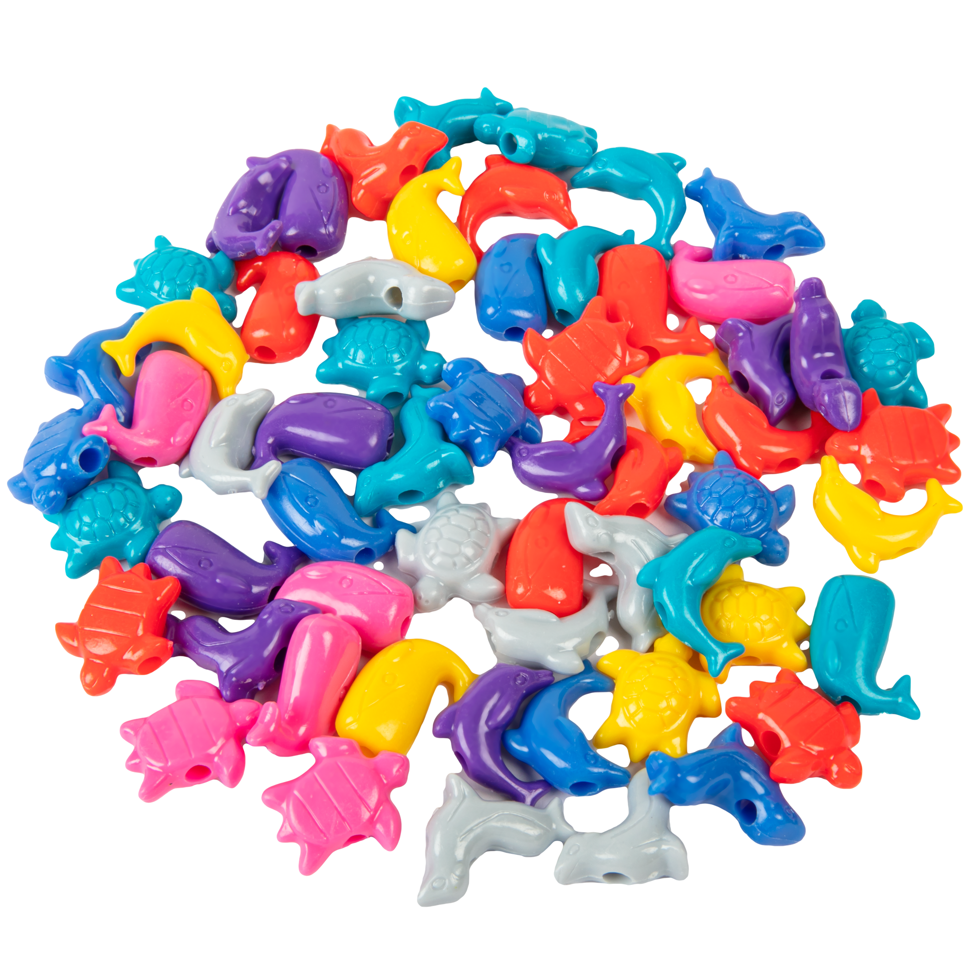 Light Sea Green Art Star Assorted Colour and Design Sea Life Beads 90g Pack Kids Craft Basics