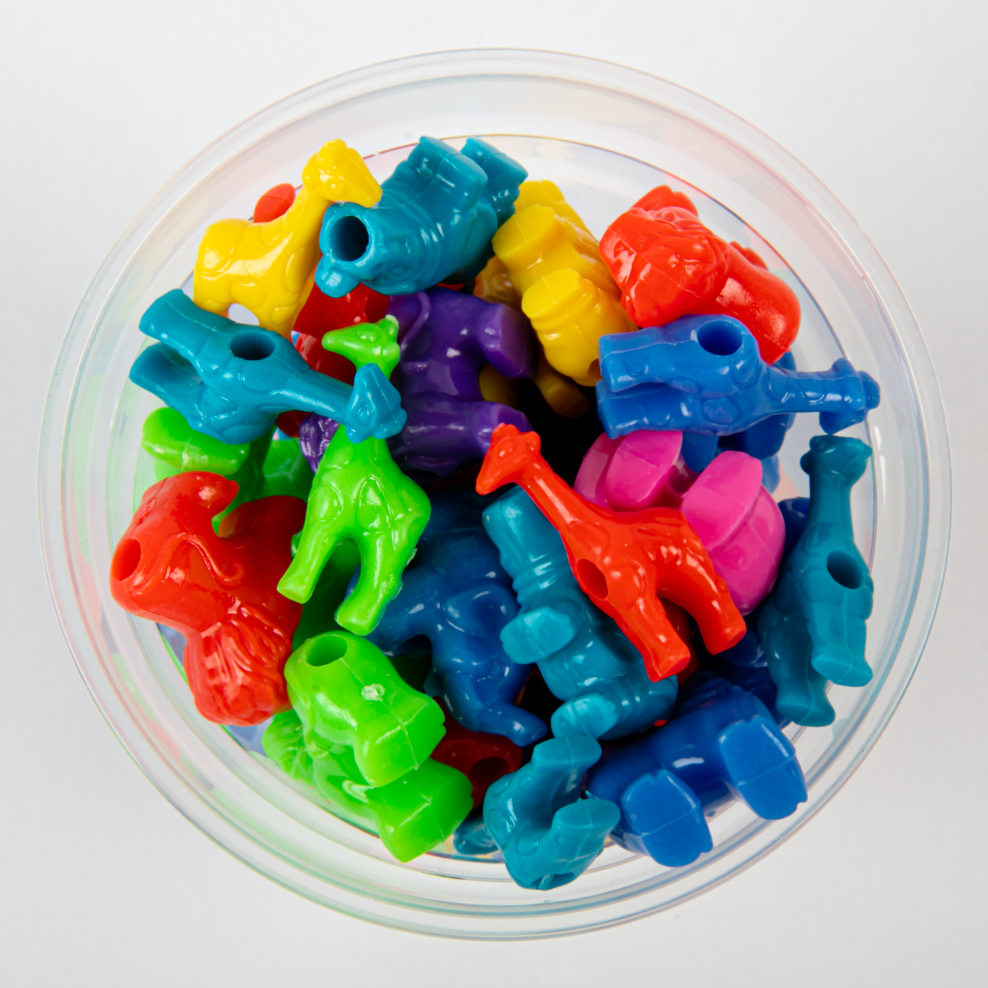 Dark Slate Gray Art Star Assorted Colour and Design Safari Animal Beads 90g Pack Kids Craft Basics
