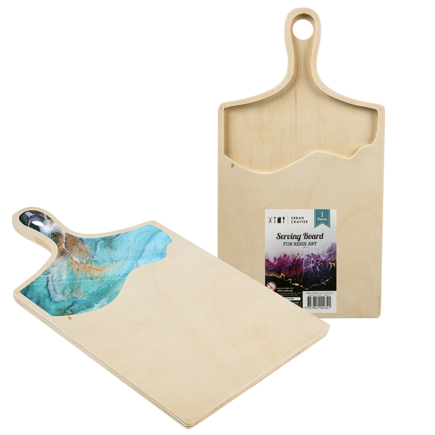 Gray Urban Crafter Plywood Serving Board for Resin 17.7x33x1.4cm Woodcraft