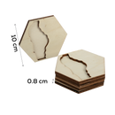 Gray Urban Crafter Plywood Hexaganol Coasters for Resin 5 pack 11.7 x 10 x 0.8cm Woodcraft