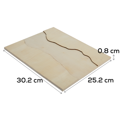 Gray Urban Crafter Plywood River Board for Resin 30.3 x 25.3 x 0.8cm Woodcraft