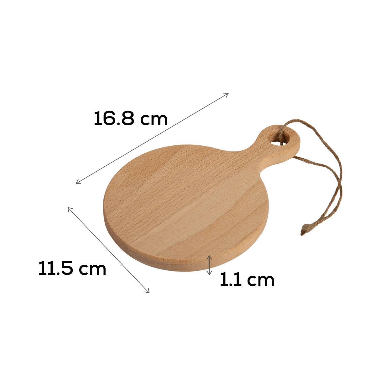 Rosy Brown Urban Crafter Beech Round Serving Board 11.7x17x1.2cm Boards