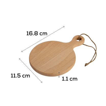 Rosy Brown Urban Crafter Beech Round Serving Board 11.7x17x1.2cm Boards