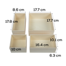 Tan Urban Crafter Plywood Box Set 4 pieces (1: 16.5x10.1x6.3cm 2: 17.7x8.8x6.3cm 3: 17.7x17.7x6.3cm 4: 10.1x10.1x6.3cm) Boxes