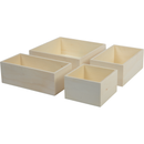 Tan Urban Crafter Plywood Box Set 4 pieces (1: 16.5x10.1x6.3cm 2: 17.7x8.8x6.3cm 3: 17.7x17.7x6.3cm 4: 10.1x10.1x6.3cm) Boxes