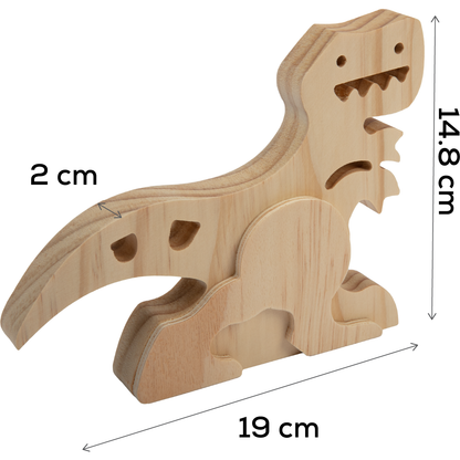 Rosy Brown Tim & Tess Pine Dinosaur Kids Craft Basics