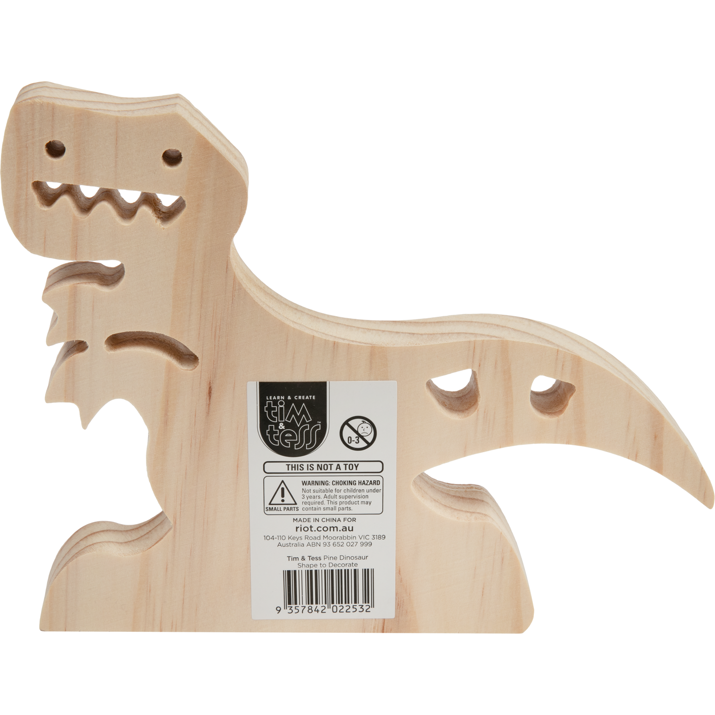 Tan Tim & Tess Pine Dinosaur Kids Craft Basics