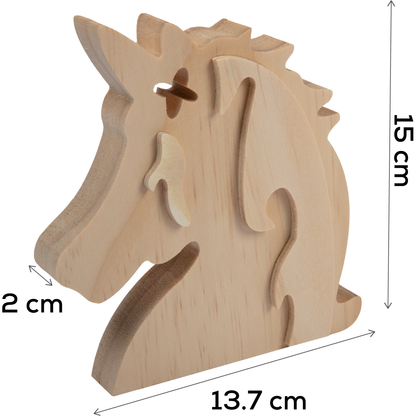Rosy Brown Tim & Tess Pine Unicorn Head Kids Craft Basics