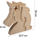 Rosy Brown Tim & Tess Pine Unicorn Head Kids Craft Basics