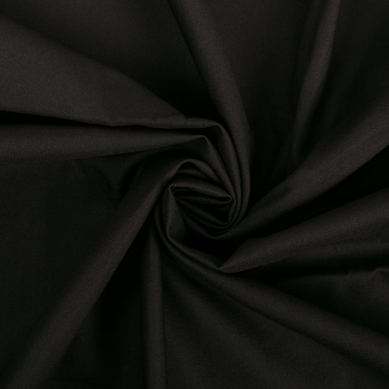 Black Solid Colour Quilting and Craft Fabric-Black 100% Cotton, 112cm X 2m, 140gsm (1 Piece) Quilting