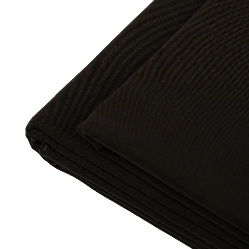 Black Solid Colour Quilting and Craft Fabric-Black 100% Cotton, 112cm X 2m, 140gsm (1 Piece) Quilting